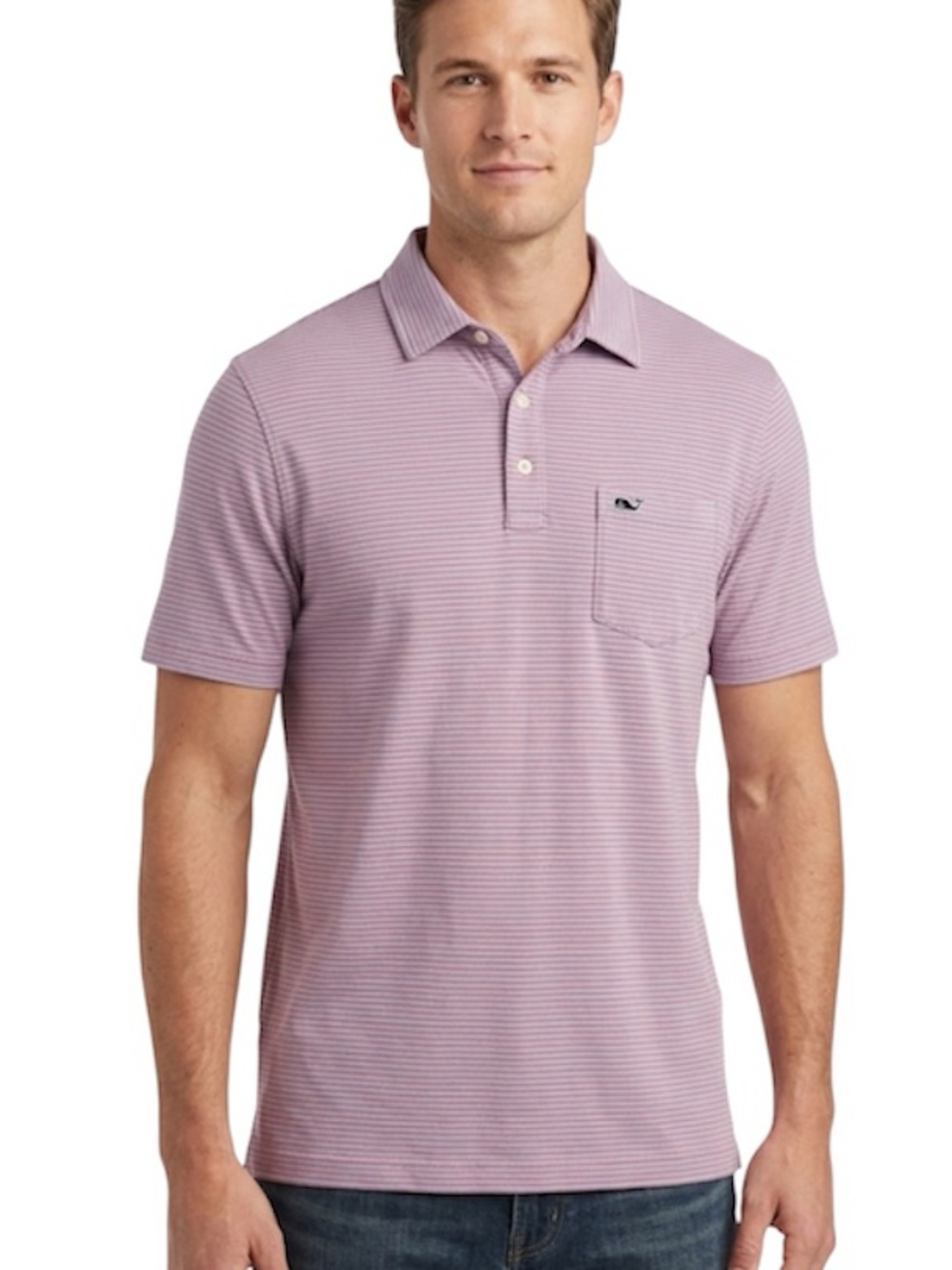 Vineyard Vines Edgartown Pima Cotton Striped Pocket Polo Shirt